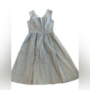 Lindy Bop Gray and White Polka Dot juniors Dress